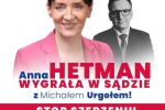 Tuż przed dogrywką: Anna Hetman wygrała w sądzie z Michałem Urgołem ws. 